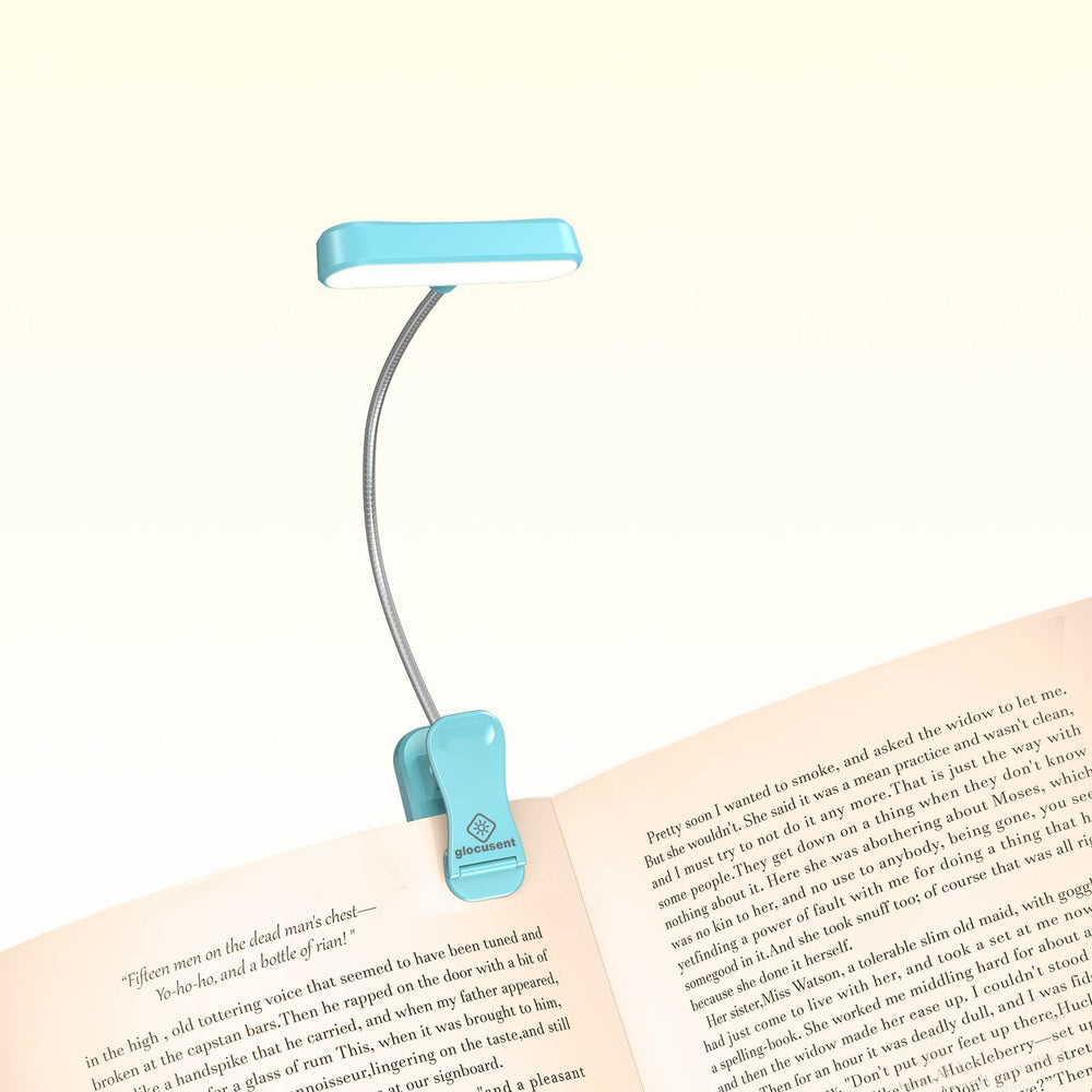 Glocusent Horizontal ET-head Amber Book Light with CRI 95 for Book Lovers