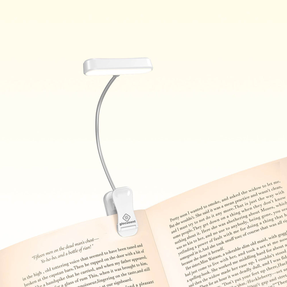 Best Glocusent Book Lights 5 Glocusent Horizontal ET-head Amber Book Light with CRI 95 for Book Lovers